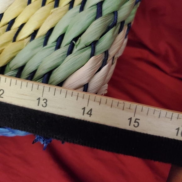 Woven Handbag Tote Bag Colorful - Picture 5 of 7